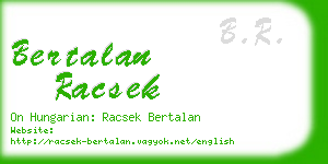 bertalan racsek business card